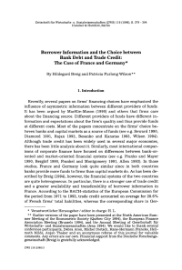 Borrower Information and the Choice between Bank Debt and Trade Credit: The Case of France and Germany