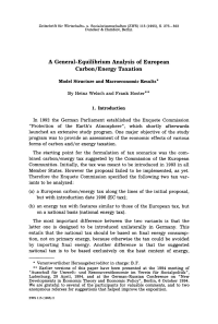 A General-Equilibrium Analysis of European Carbon/Energy Taxation