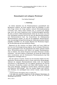 Humankapital und endogenes Wachstum