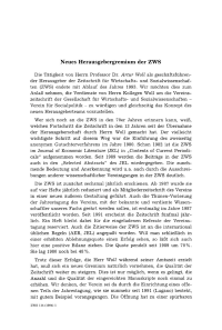 Neues Herausgebergremium der ZWS