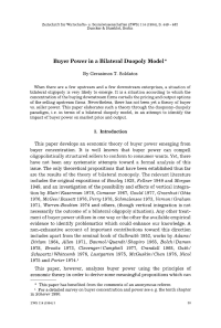 Buyer Power in a Bilateral Duopoly Model