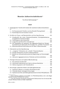 Monetäre Außenwirtschaftstheorie