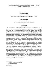 Einkommensteuertarifreform 1990: Cui bono?