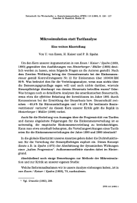 Mikrosimulation statt Tarifanalyse