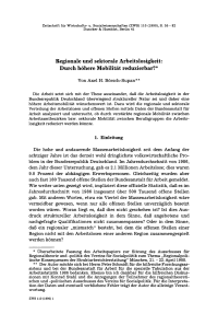 Regionale und sektorale Arbeitslosigkeit: Durch höhere Mobilität reduzierbar?
