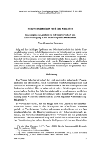 Schattenwirtschaft und ihre Ursachen