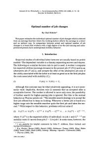 Optimal number of job changes