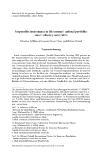 Responsible investments in life insurers’ optimal portfolios under solvency constraints