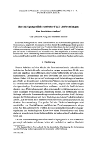 Beschäftigungseffekte privater F & E-Aufwendungen