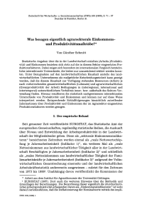 Was besagen eigentlich agrarsektorale Einkommens- und Produktivitätsmaßstäbe?