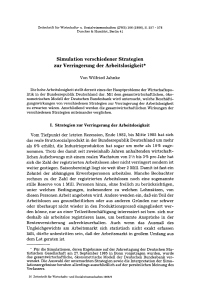 Simulation verschiedener Strategien zur Verringerung der Arbeitslosigkeit