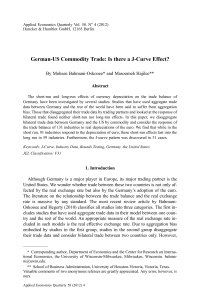 German-US Commodity Trade: Is there a J-Curve Effect