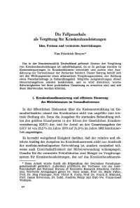 Die Fallpauschale als Vergütung für Krankenhausleistungen