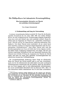 Die Phillips-Kurve bei informierter Erwartungsbildung. Eine keynesianische Alternative zur Theorie der natürlichen Arbeitslosenquote