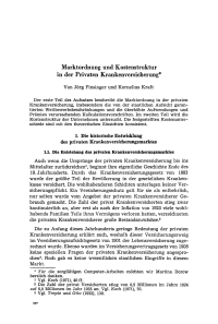 Marktordnung und Kostenstruktur in der Privaten Krankenversicherung