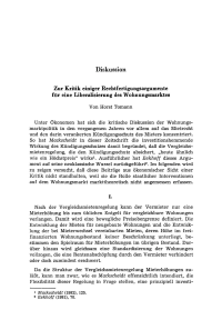 Zur Kritik einiger Rechtfertigungsargumente für eine Liberalisierung des Wohnungsmarktes