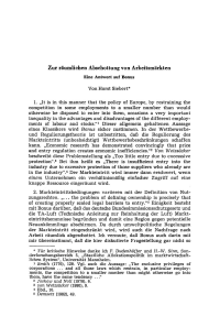 Zur räumlichen Abschottung von Arbeitsmärkten