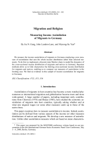 Measuring Income Assimilation of Migrants to Germany