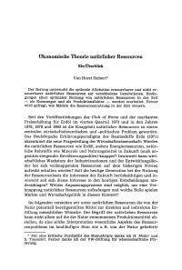 Ökonomische Theorie natürlicher Ressourcen