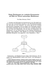 Einige Überlegungen zur vertikalen Konzentration mit Hilfe der Theorie mehrstufiger Marktformen