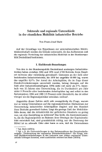 Sektorale und regionale Unterschiede in der räumlichen Mobilität industrieller Betriebe