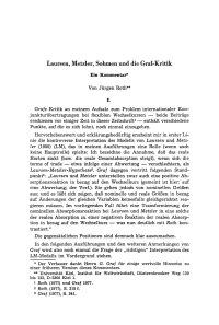 Laursen, Metzler, Sohmen und die Graf-Kritik. Ein Kommentar