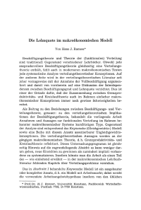 Die Lohnquote im makroökonomischen Modell