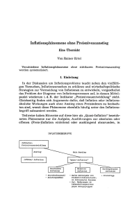 Inflationsphänomene ohne Preisniveauanstieg. Eine Übersicht
