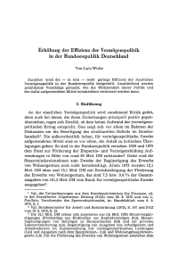 Erhöhung der Effizienz der Vermögenspolitik in der Bundesrepublik Deutschland