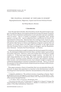 The Political Economy of Populism in Europe