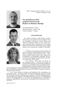 Wie identifizieren KMU geeignete Ressourcen für Business-to-Business-Sharing?