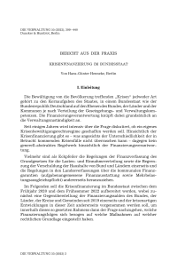 Krisenfinanzierung im Bundesstaat