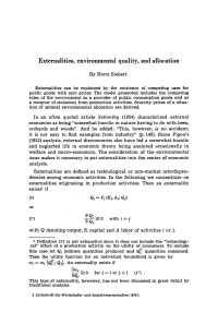 Externalities, environmental quality, and allocation