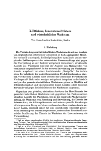 X-Effizienz, Innovations-Effizienz und wirtschaftliches Wachstum