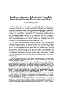 Handlungsverzögerungen diskretionärer Fiskalpolitik: Konstruktionsfehler oder Element rationaler Politik?