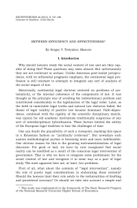 Between Efficiency and Effectiveness