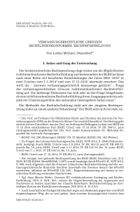 Verfassungsrechtliche Grenzen  richtlinienkonformer Rechtsfortbildung