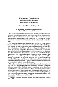 Wettbewerb, Pressefreiheit und öffentliche Meinung. Eine Analyse der Wirkungen
