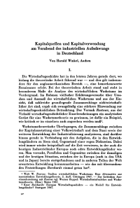 Kapitalquellen und Kapitalverwendung am Vorabend des industriellen Aufschwungs in Deutschland