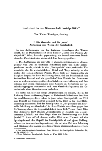 Erdrutsch in der Wissenschaft Sozialpolitik?