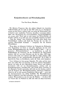 Konjunkturtheorie und Wirtschaftspolitik