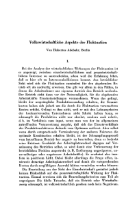 Volkswirtschaftliche Aspekte der Fluktuation