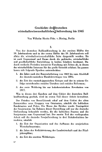 Geschichte der deutschen wirtschaftswissenschaftlichen Ostforschung bis 1945