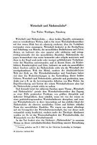 Wirtschaft und Nächstenliebe