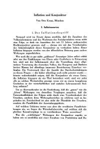 Inflation und Konjunktur