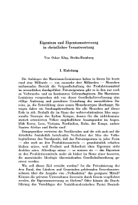 Eigentum und Eigentumsstreuung in christlicher Verantwortung