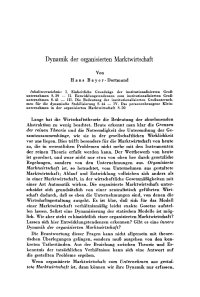 Dynamik der organisierten Marktwirtschaft
