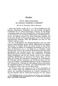 Die 31. Jahresversammlung der Deutschen Statistischen Gesellschaft (23. bis 25. November 1960 in Bremen)