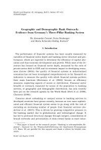 Geographic and Demographic Bank Outreach: Evidence from Germany's Three-Pillar Banking System