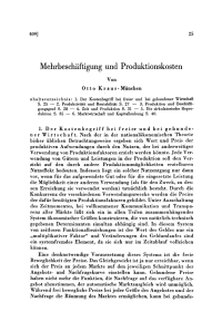 Mehrbesehäftigung und Produktionskosten